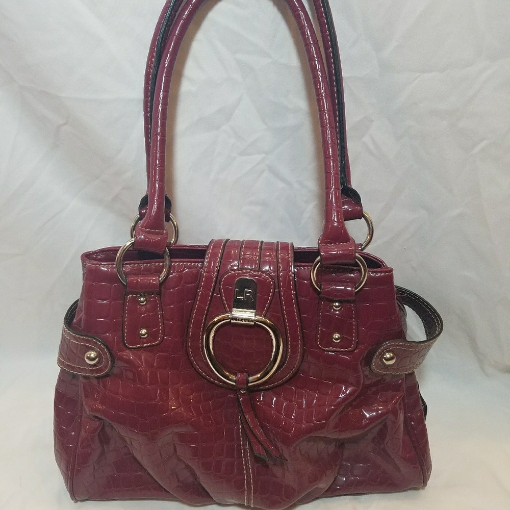 LineaR burgundy shoulder purse